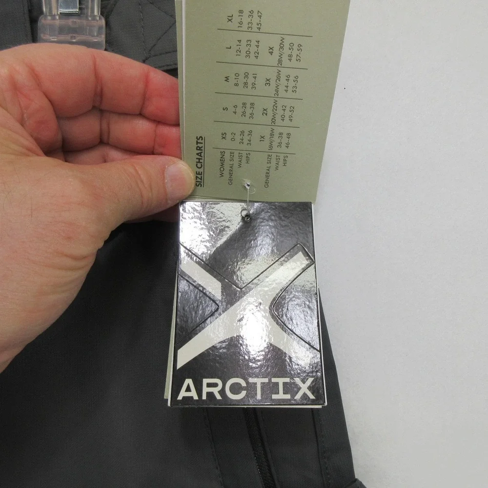 Arctix Men's Essentials Insulated Snow Pants Medium Charcoal Gray Ski New DEFECT